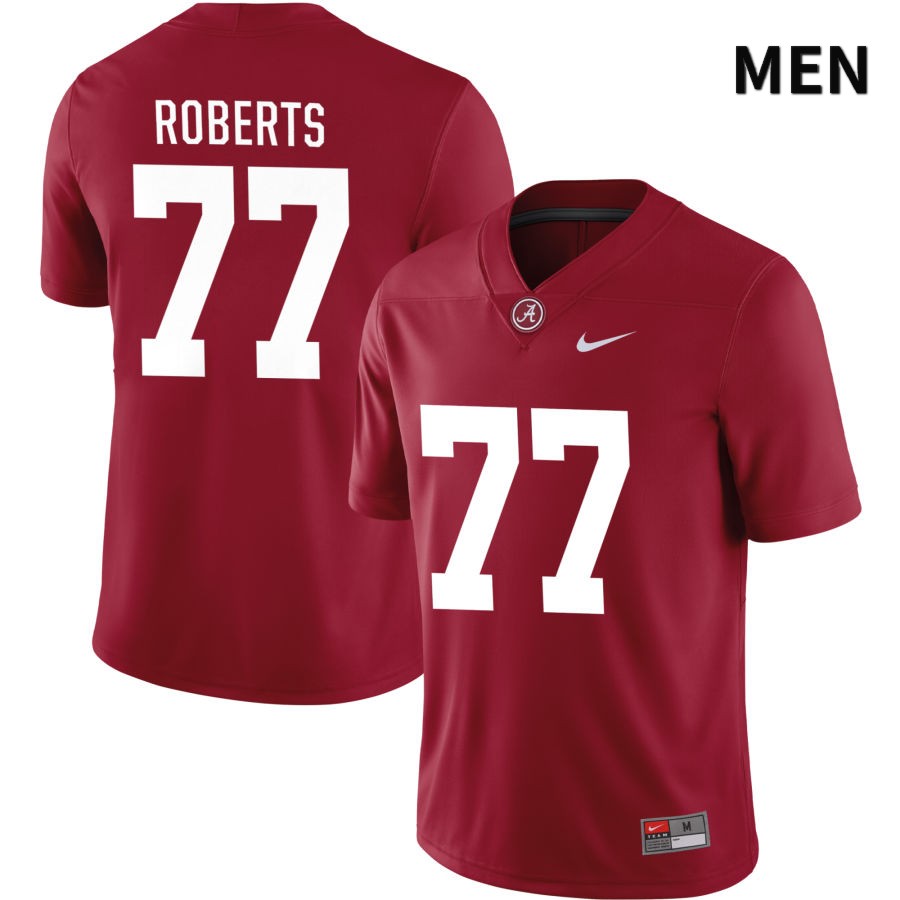 Alabama Crimson Tide Men's Jaeden Roberts #77 NIL Crimson 2022 NCAA Authentic Stitched College Football Jersey XT16V17CU